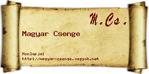 Magyar Csenge névjegykártya